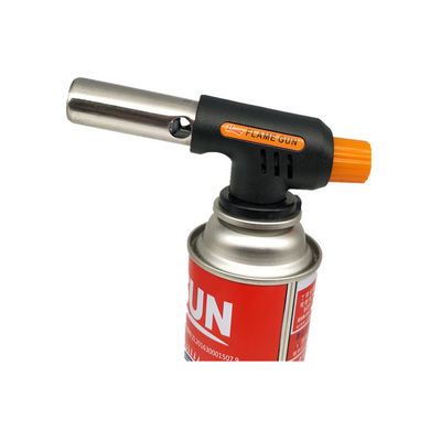 การทำอาหารกลางแจ้ง 14 ซม. Butane Gas Blow Torch จุดระเบิดอัตโนมัติ