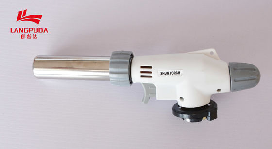 Windproof 19.5 ซม. Butane Chef ทำอาหารไฟฉาย Flame Adjustable