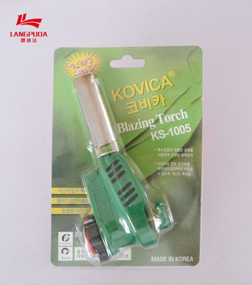 ไฟฉายทำความร้อนแก๊สพลาสติก 16 ซม. สีเขียวสแตนเลส