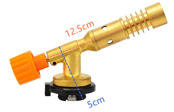 เครื่องทำความร้อนด้วยแก๊สแบบพกพาขนาด 12 ซม. หมุนฟรี Flamethrower