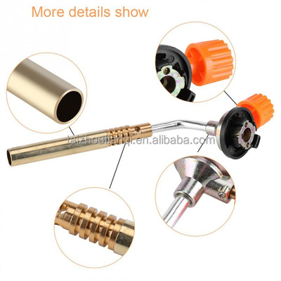 หมุนฟรีแบบพกพา 12 ซม. ไฟฉายทำความร้อนด้วยแก๊ส Flame gas torch
