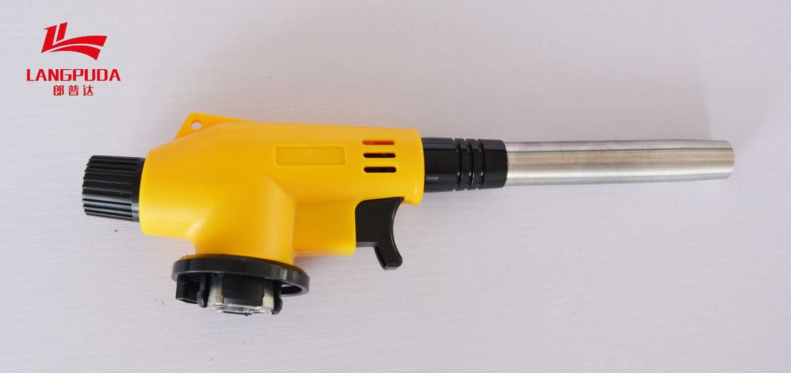 ปืนไฟฉายแก๊สทองเหลืองแบบพกพาขนาด 200 มม. แคมป์ปิ้งกลางแจ้งแก๊ส Blow Torch